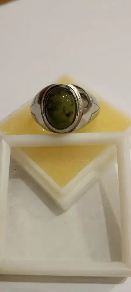 Batu akik badar besi,nepris lumut. Hijo