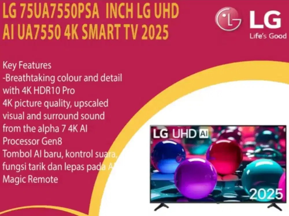 Smart tv LG 75UA7550PSA