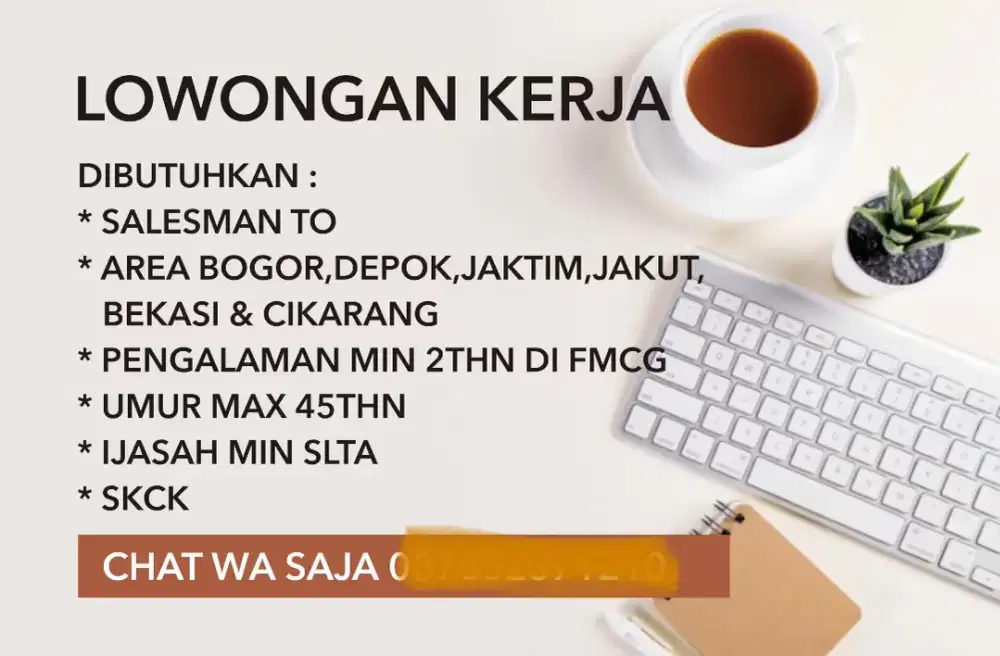 Salesman TO berpengalaman