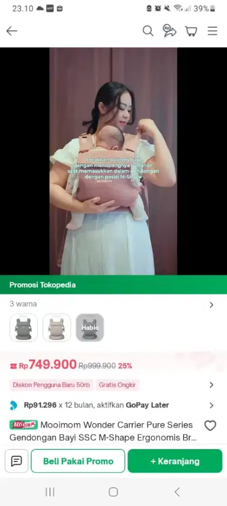 baby carier merk MOOIMON .