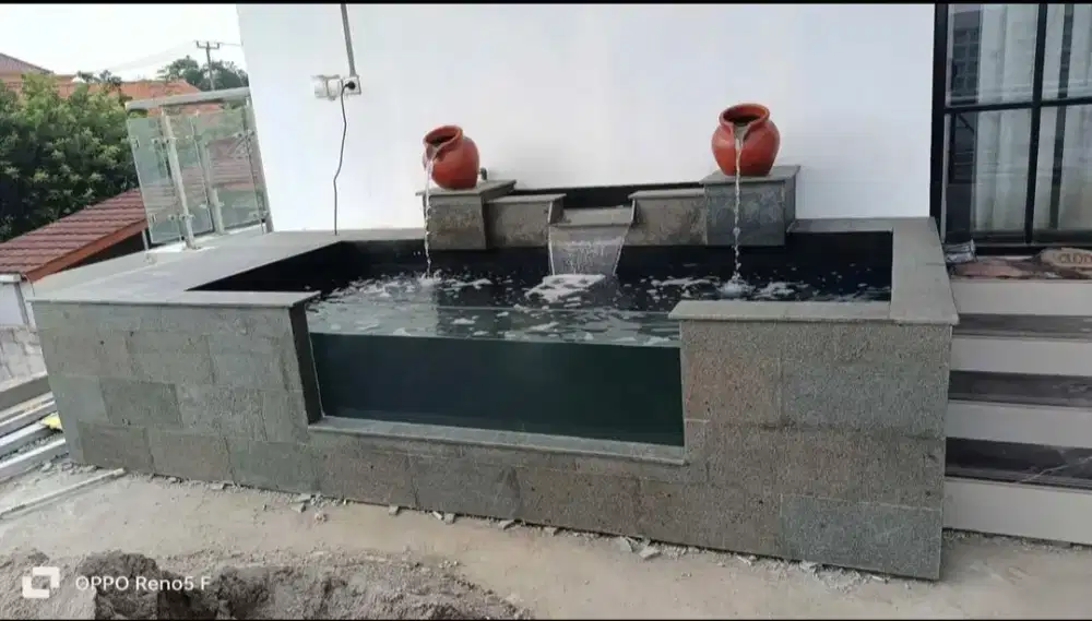 Kolam minimalis | kolam hias | jasa pembuatan kolam