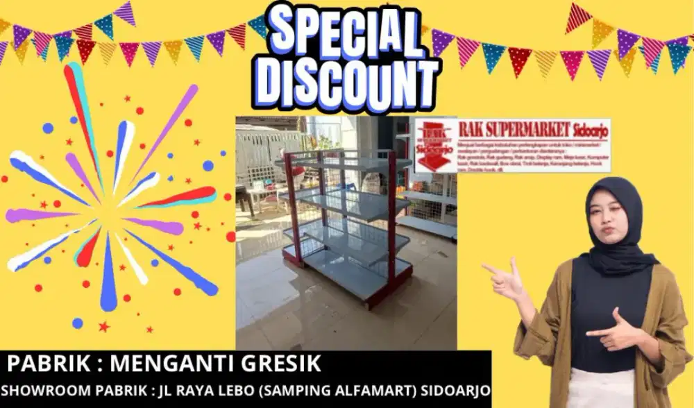 Rak minimarket gondrola dobel