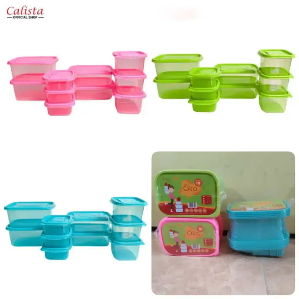 Toples Plastik Set Calista Oita 10 Pcs