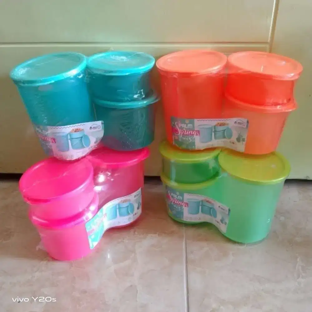 Toples Plastik Palm Spring Set of 3 Pcs