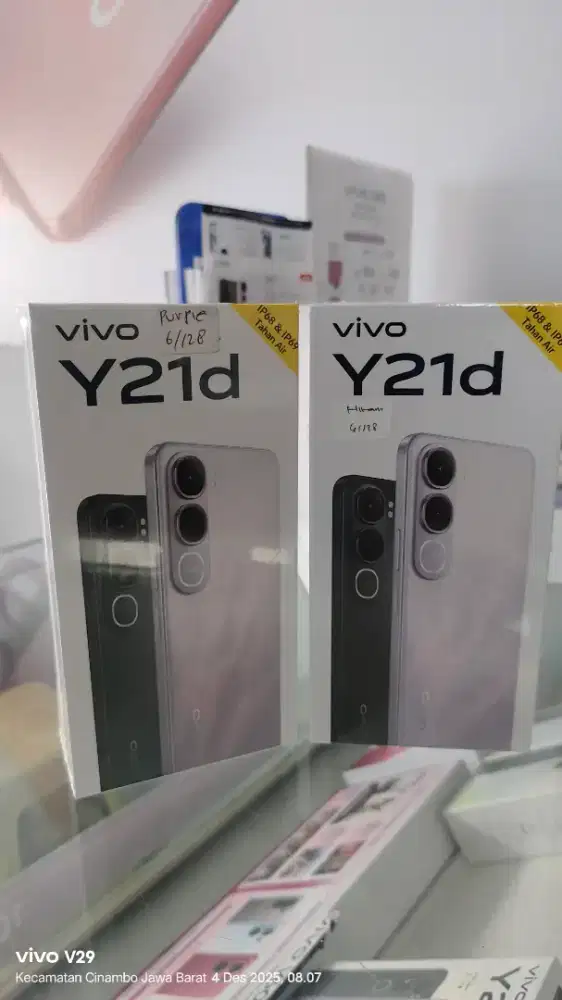 VIVO Y21D IP 69 12/256gb NFC 6500maah Baru spesial promo