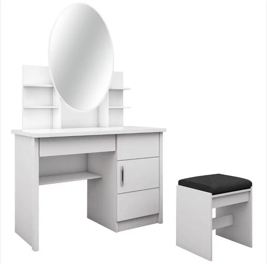 MEJA RIAS BAHAN TEBAL CERMIN OVAL (FREE ONGKIR)