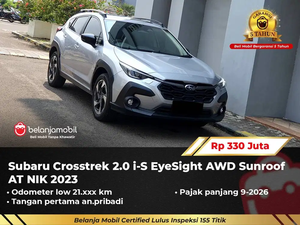 [GARANSI 5TH] Subaru Crosstrek 2.0 i-S EyeSight AWD Sunroof 2023/2024