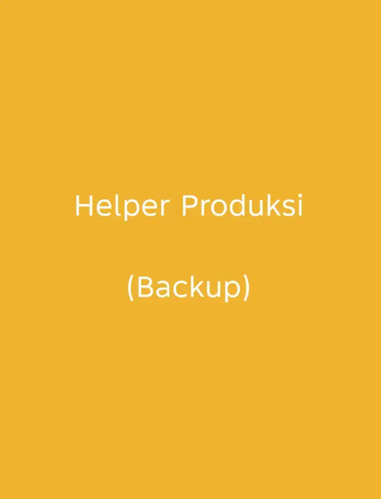 Helper Produksi