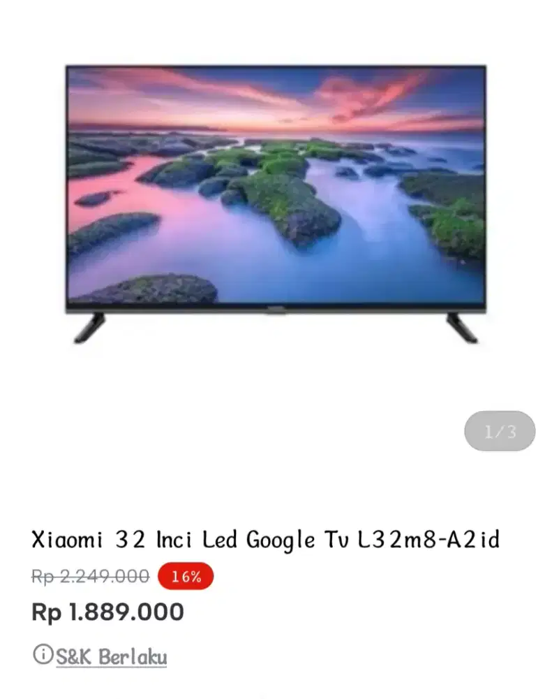 Xiaomi 32 Inci Led Tv Google Tv