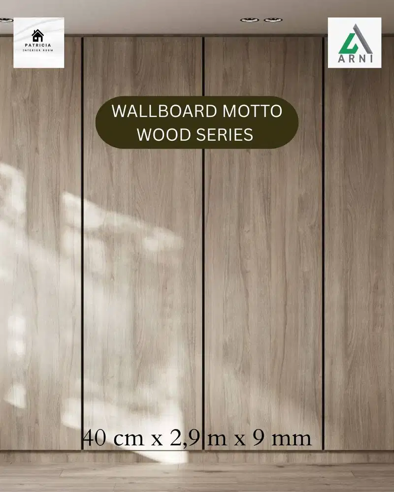 WALLBOARD KAYU MOTTO | WALLBOARD ELEGANT | WALLBOARD 40 cm x 2,9 m x 9