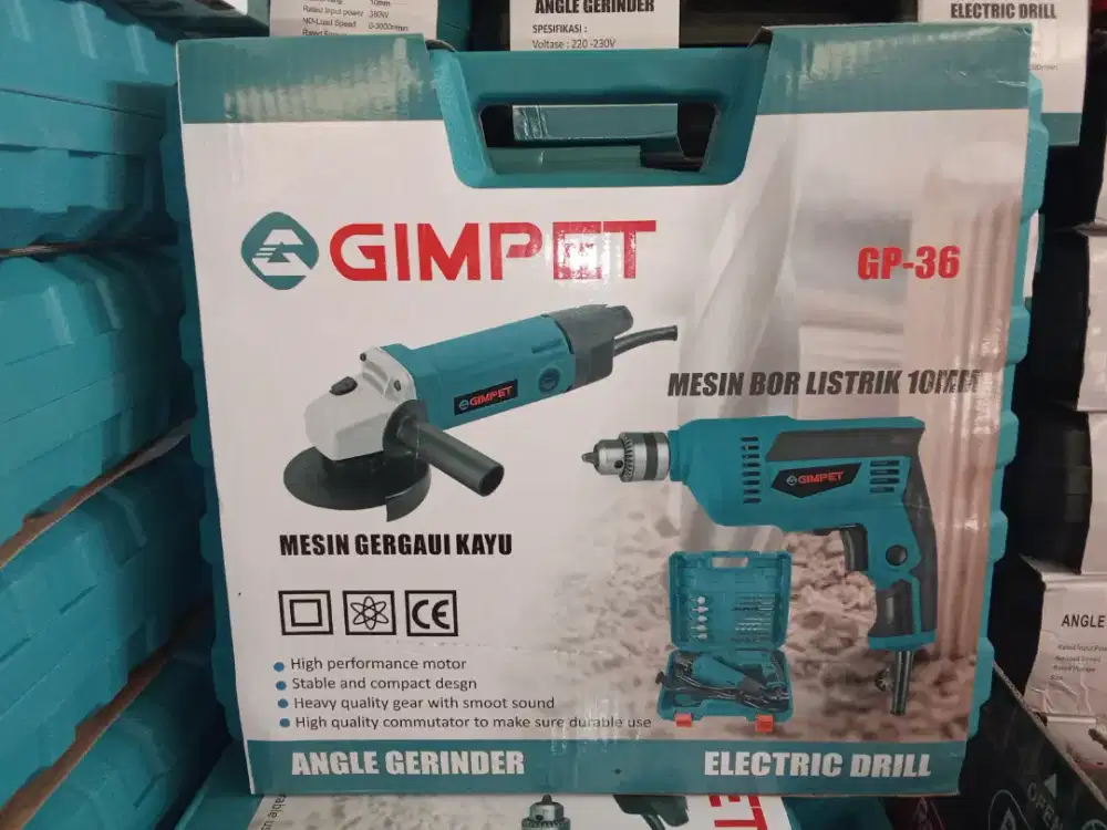 Mesin GERINDA+BOR 1.paket komplit barang baru