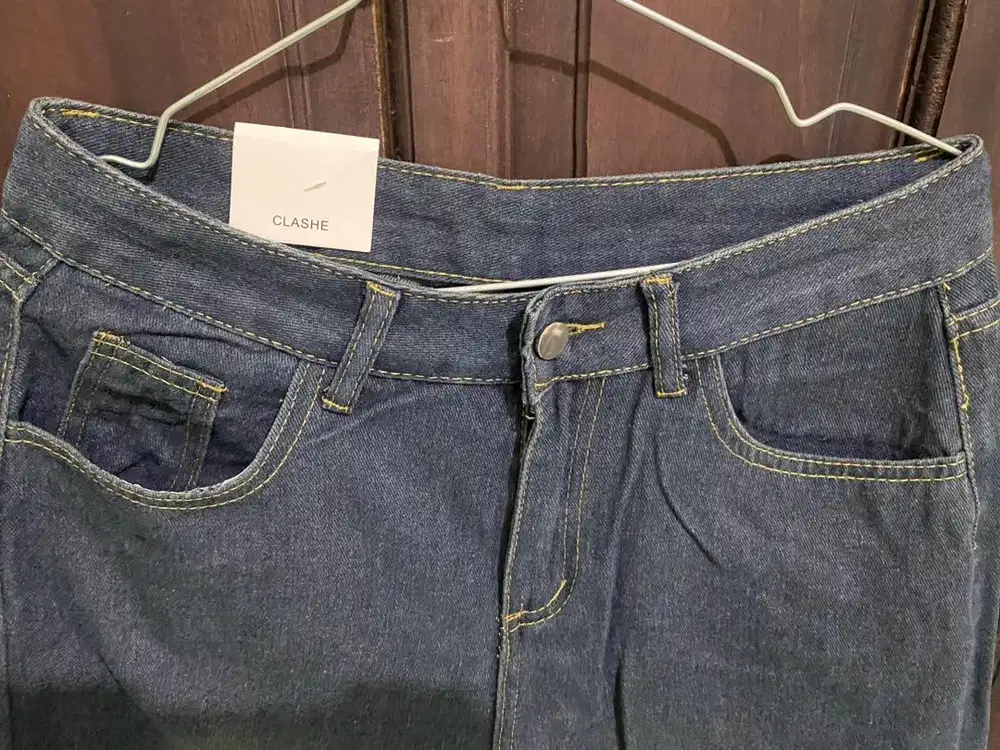 lulu-jeans New Korean Style High Waist Loose murah celanajeanspanjang