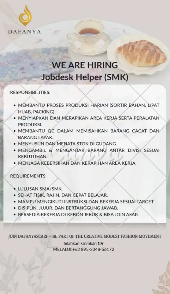 Membutuhkan Helper SMK