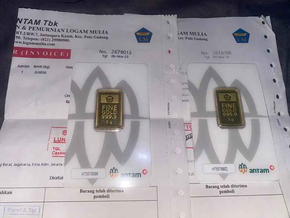 Antam 5 gram 2025 mulus lengkap