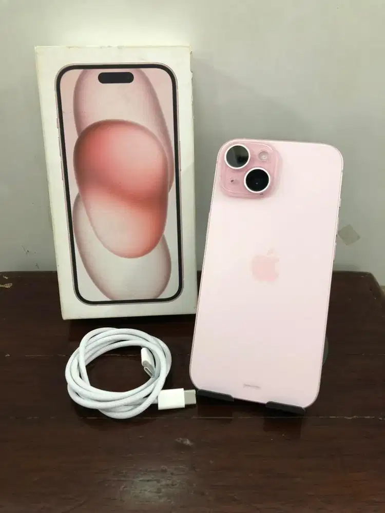 Iphone 15 pink 128gb ibox HB:100% cc 27 gransi On!!! Perfect like new