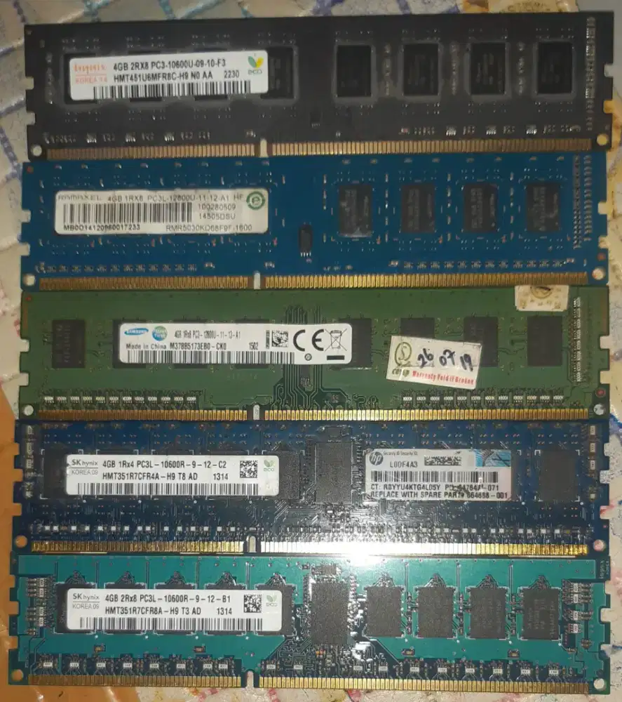 Memori PC 4Gb DDR3 5 Keping normal semua