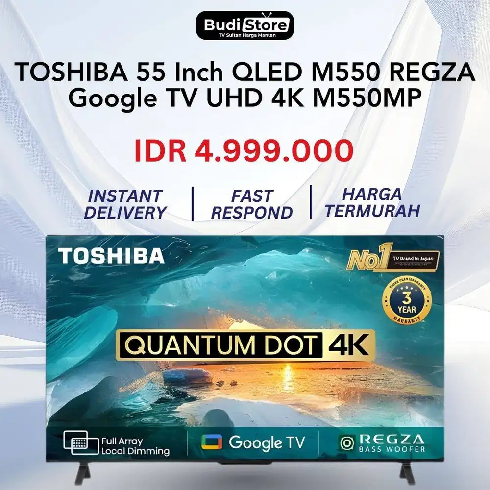 Toshiba 55 Inch QLED M550 Series 4K UHD Regza Engine GOOGLE TV M550MP