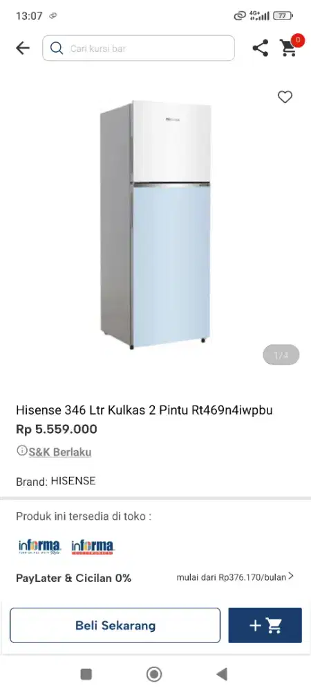 Kulkas Hisense dengan banyak mode pilihan lainnya