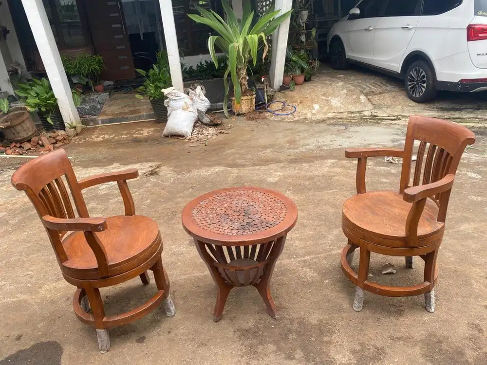 Kursi + Meja Kayu