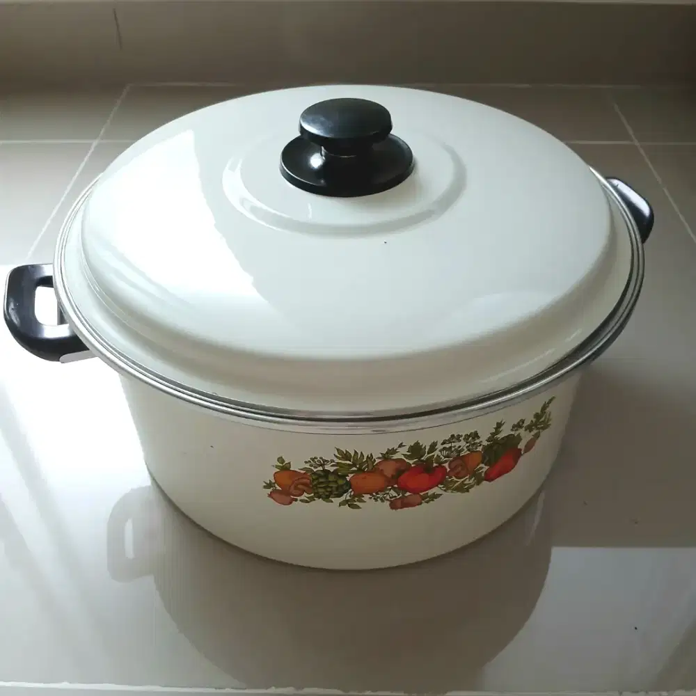 Panci jumbo enamel anti karat Kedaung 10L, bekas