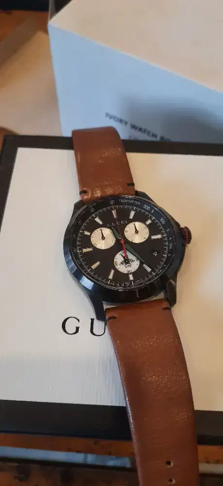 Jam tangan gucci original ya126271 chronograph
