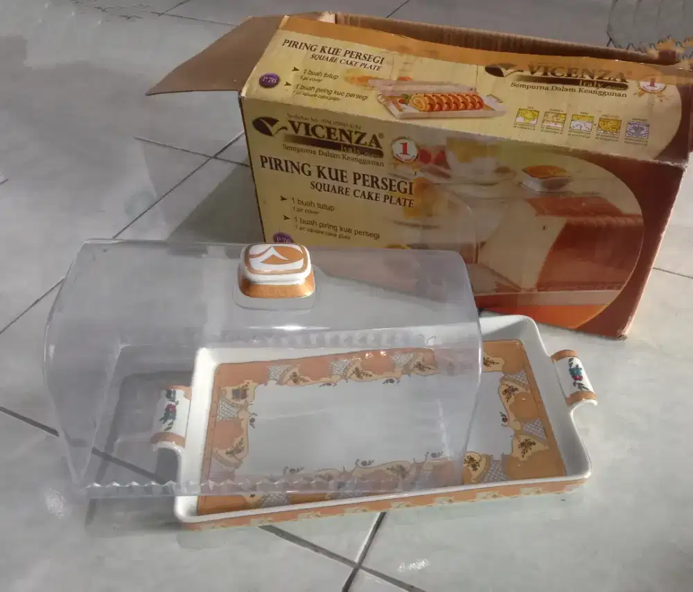 Piring kue persegi merk VICENZA P76 ori
