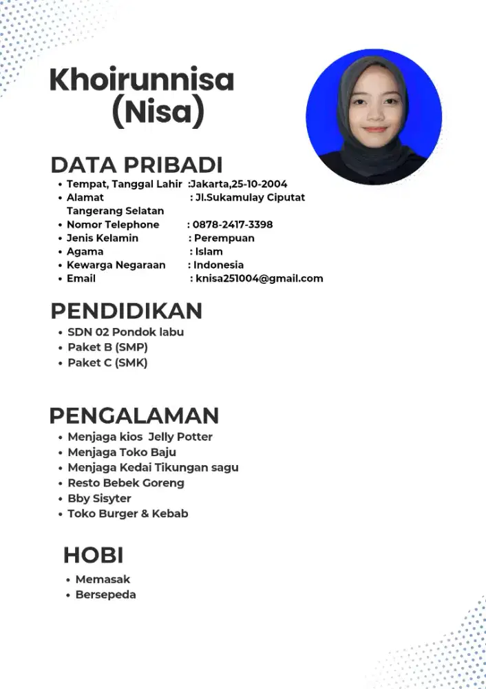 Info Lowongan pekerjaan