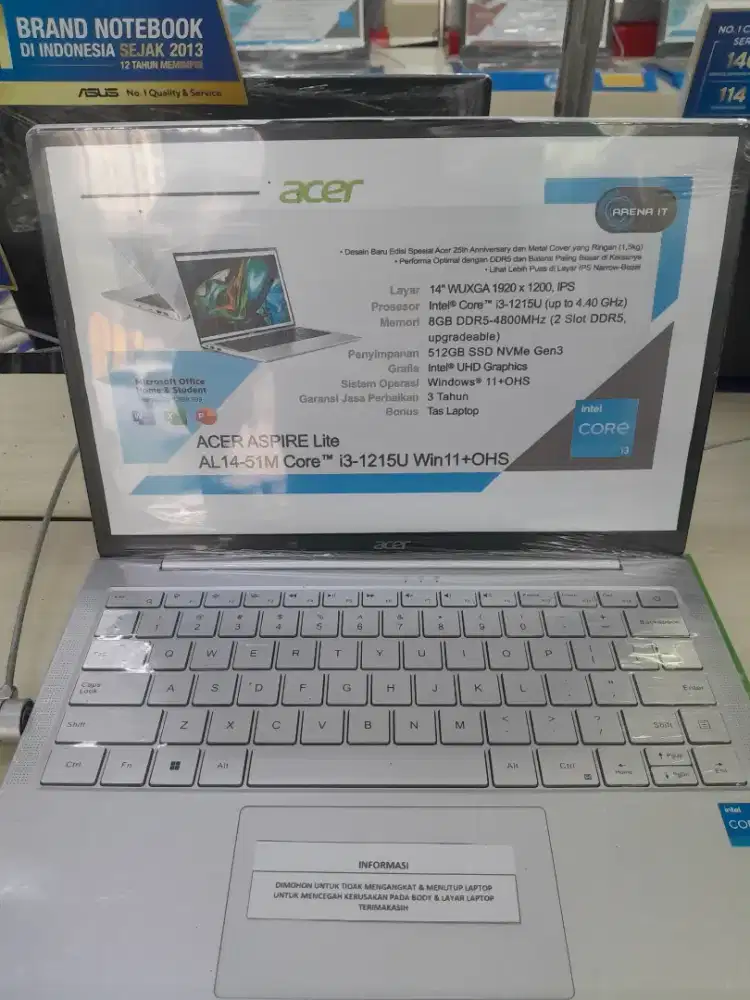 JUAL LAPTOP ACER AL14-14M-3SID 8/512 / ASUS / HP / LENOVO / ADVAN