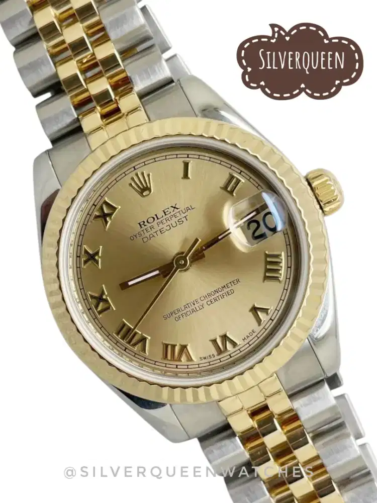 Rolex boysize champagne Romawi 172873