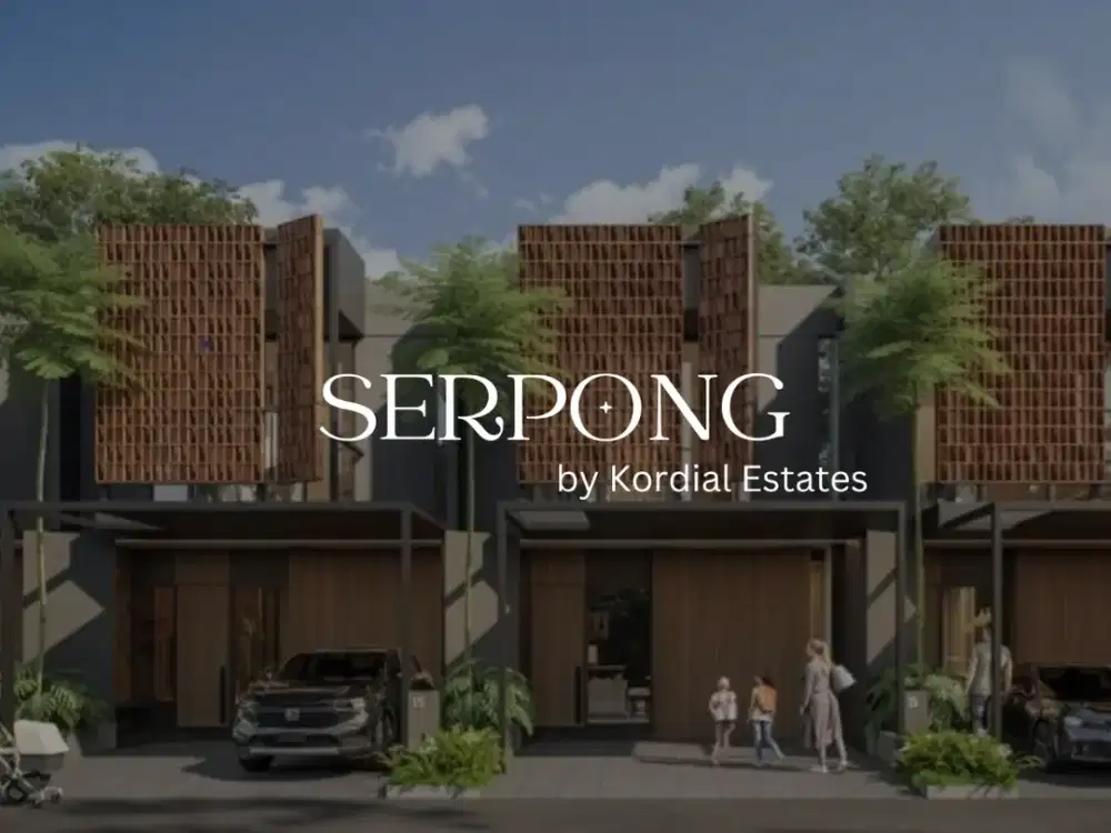 RUMAH SERPONG KONSEP RESORT TROPIS DENGAN INNER POOL 10 MENIT KE STASIUN