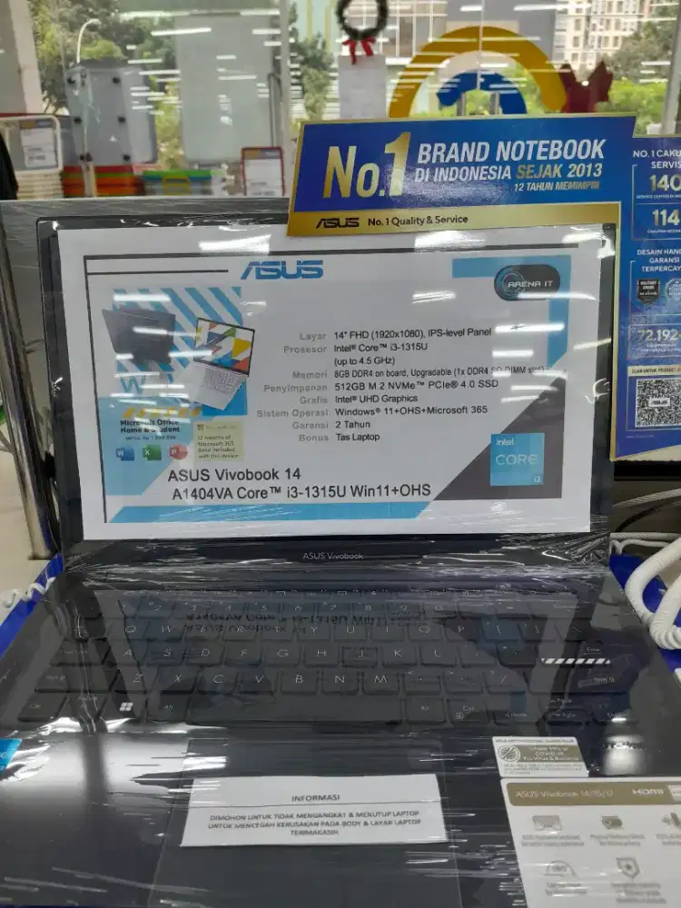 JUAL LAPTOP ASUS A1404VA-VIPS351M 8/512 / ACER / HP / LENOVO / ADVAN