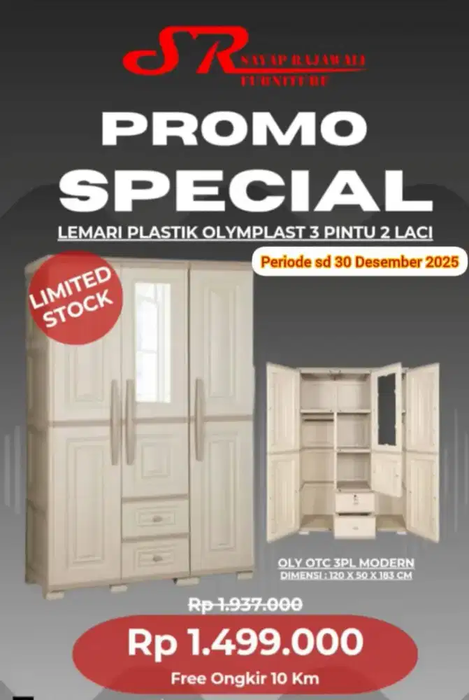 Promo lemari Plastik Olymplast Murah banget area Jogja (dwi)