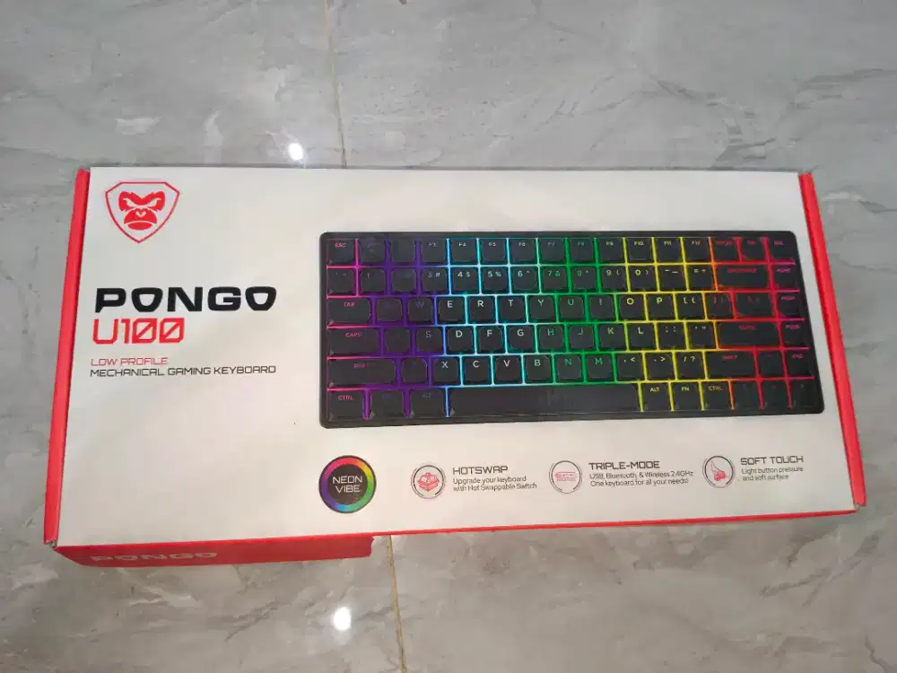 Low Profile Mechanical Gaming Keyboard Axioo Pongo U100