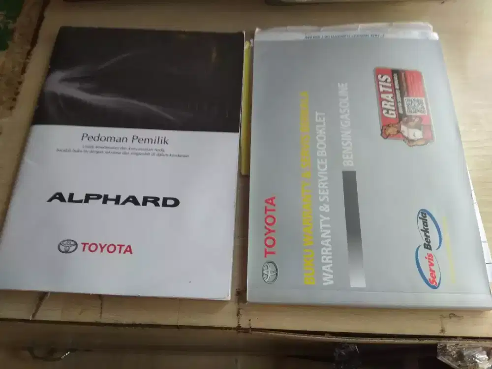 Manual book Alphard 2020 plus Buku Service Berkala