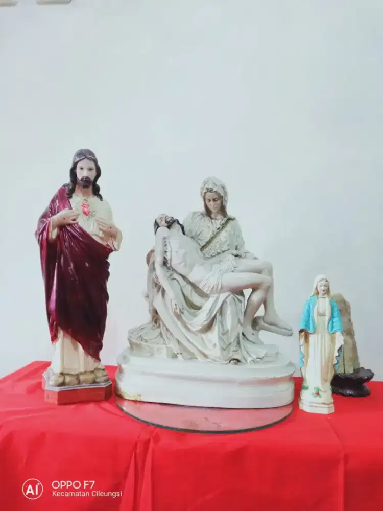 Borongan 3 Patung Rohani Bahan Fiber