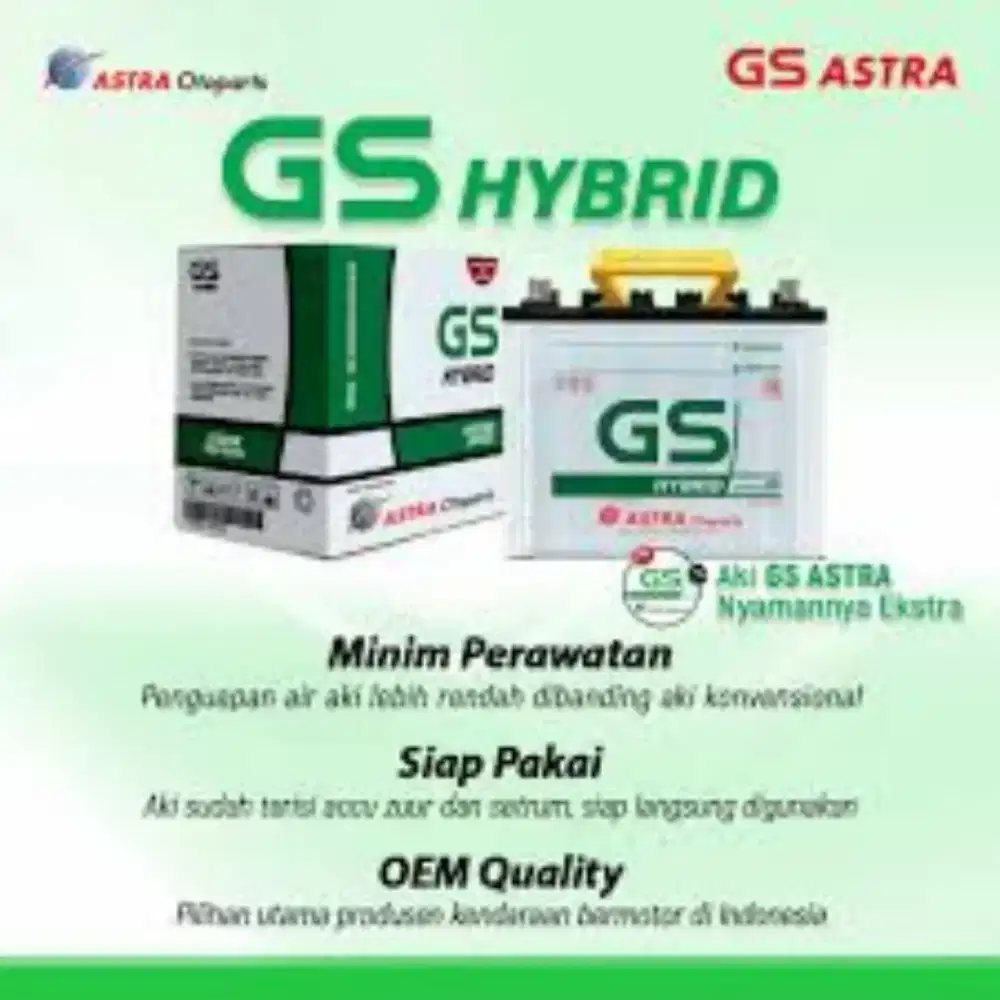 Aki mobil GS HYB (basah) untuk semua jenis mobil