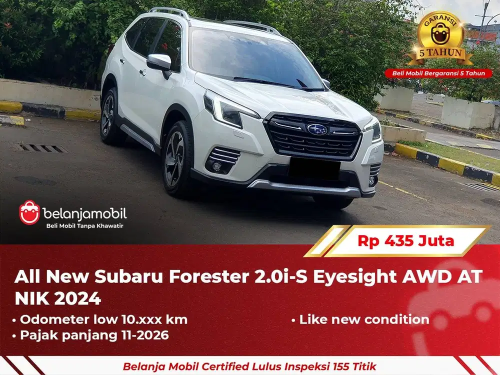 [ LOW KM ] Subaru Forester 2.0i-S Eyesight AWD AT 2024 2025 Putih