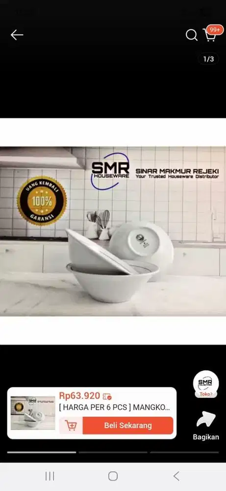 Mangkok bakso keramik 1/2 lusin