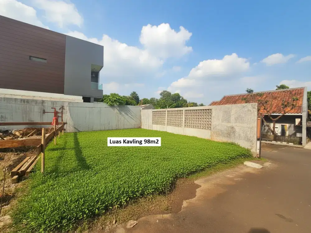 Jual kavling bintaro dekat Masjid Luas 98m2 , SHM Bebas Banjir