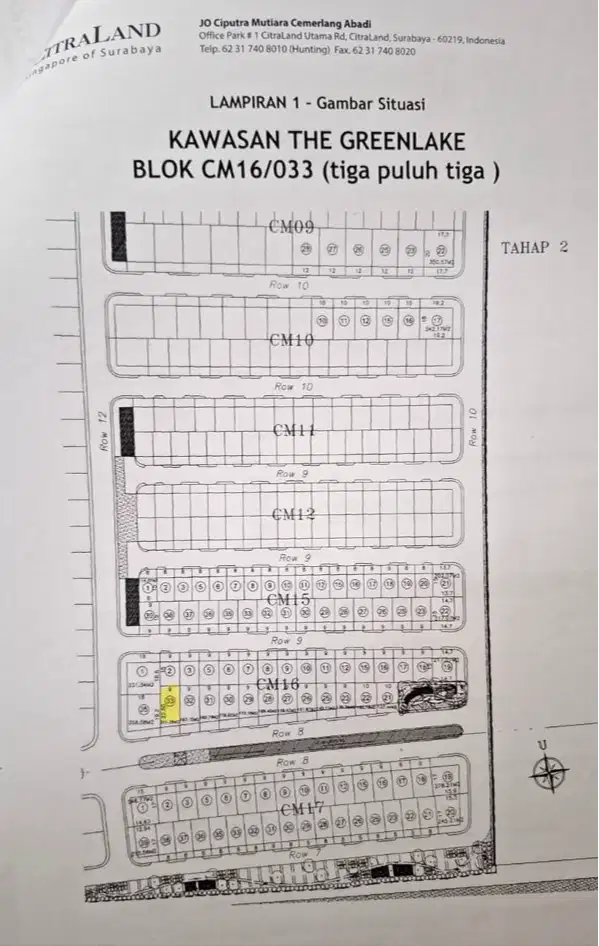 Dijual Kavling Siap Bangun Citraland The Greenlake Surabaya Barat