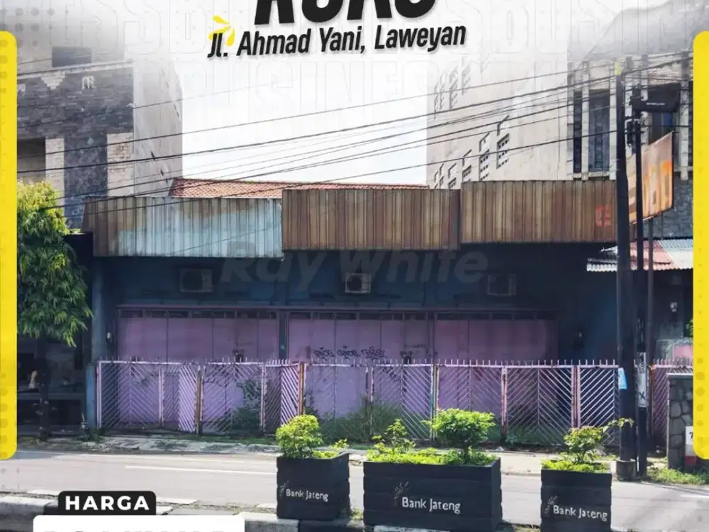 Jual Ruko Strategis pas Jalan Raya Ahmad Yani Kerten Solo ( Lokasi Sangat Cocok untuk Cafe/ Jasa expedisi)