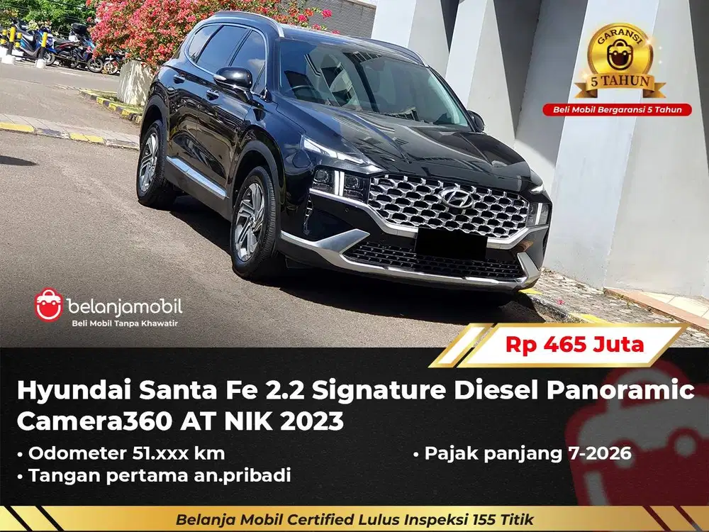 [ GARANSI 5TH ] Hyundai Santafe Santa Fe 2.2 Signature AT 2023/2024