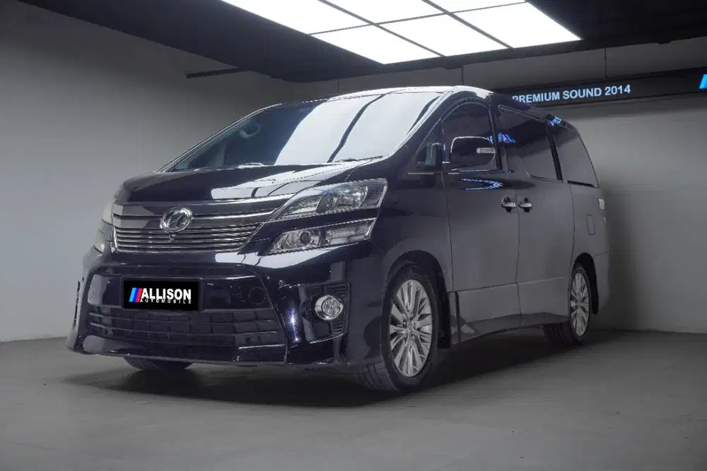 [TDP 3,9Jt] Toyota Vellfire 2.4 ZG MPV AT 2014 Hitam No Pol Genap