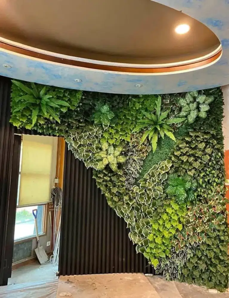 Menerima pembuatan taman vertical garden sintetis