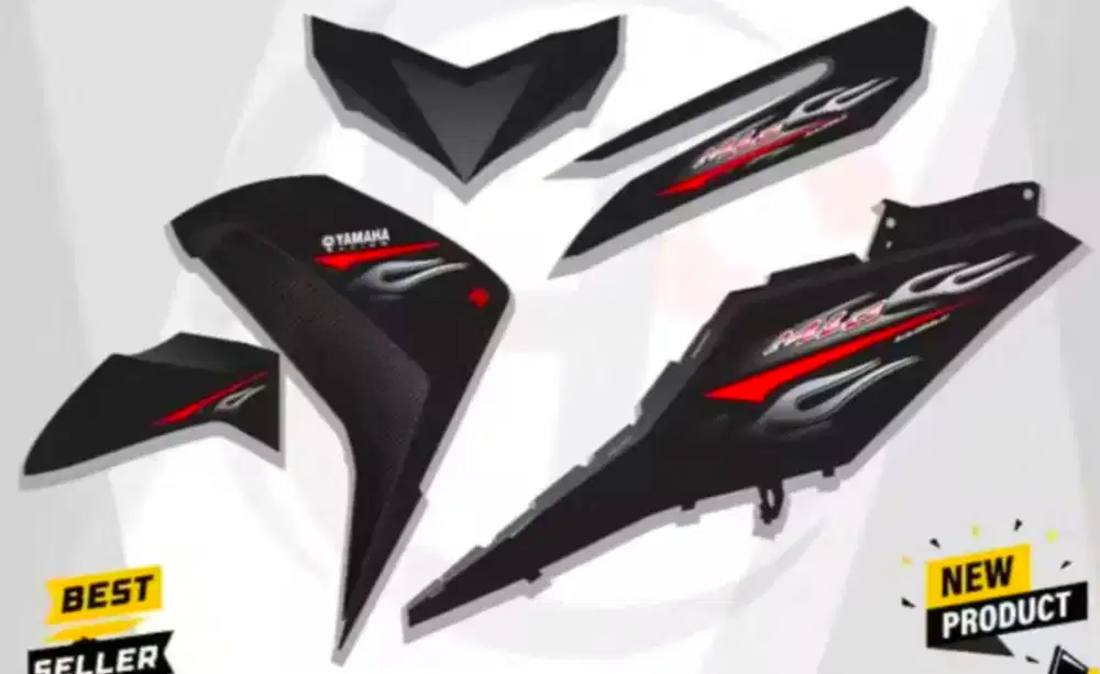 Striping Mio M3 Motif Api Transparan Sudah Cutting