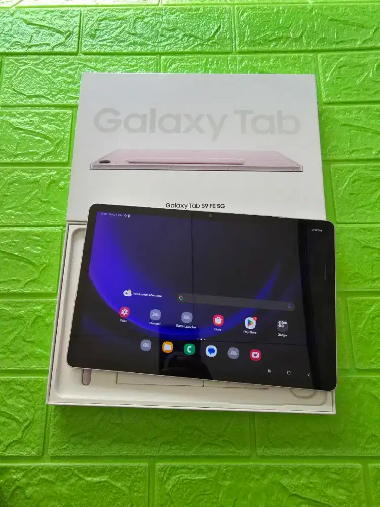 Samsung Tab S9 FE 5G 6/128gb Wifi Cell Lengkap Mulus Normal