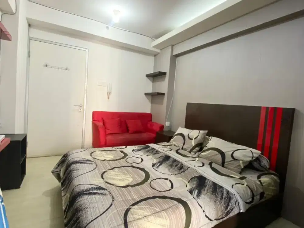 For Rent Apartemen Greenbay Pluit Studio sudah Full Furnished View ke Kota Uk. 21 M2