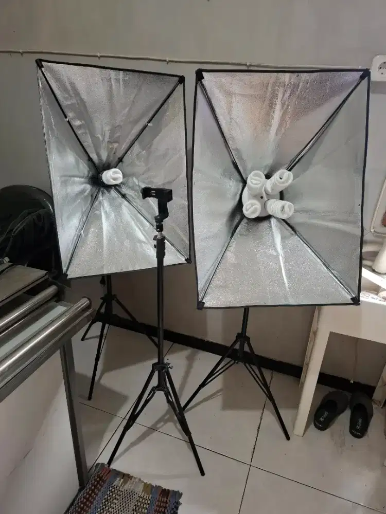 Softbox Lampu Studio Set Second Bekas