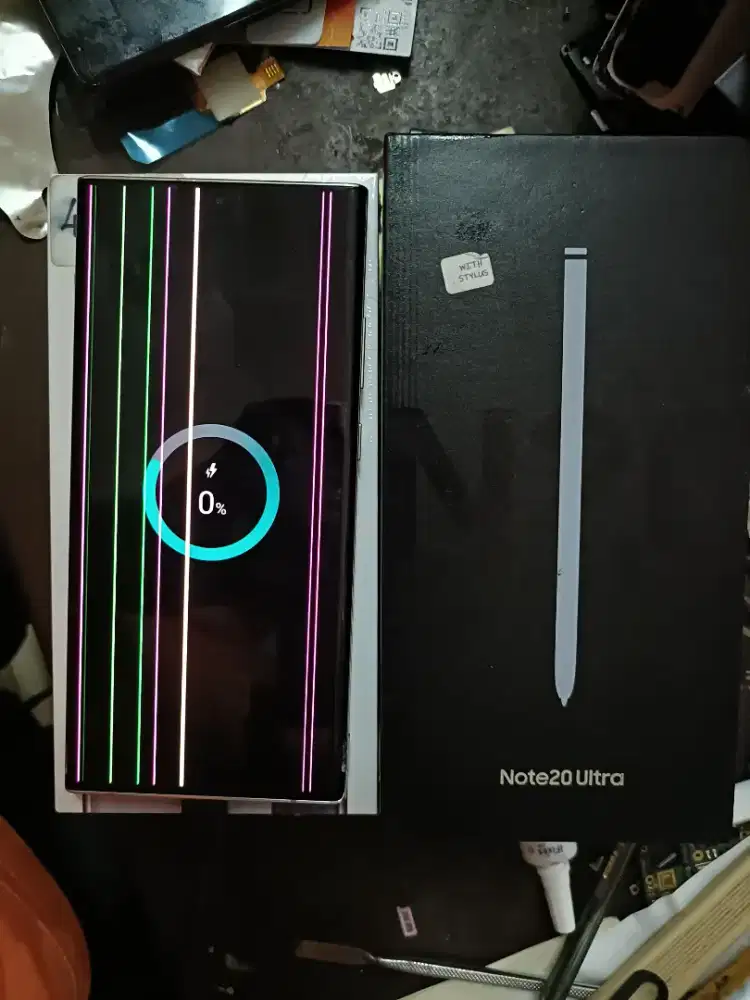 Dijual lcd Samsung Note 20 ultra Ama frame layar garis