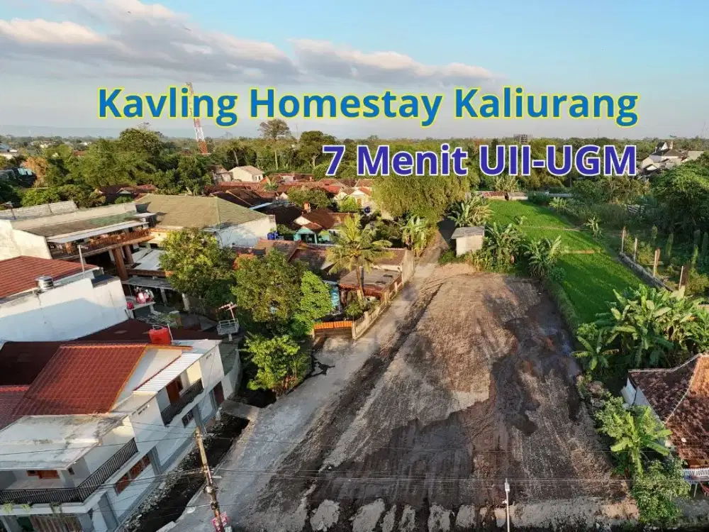 2KM UII Jogja, Tanah Dijual Sardonoharjo, 160m2 SHM Pekarangan Tepi Jalan